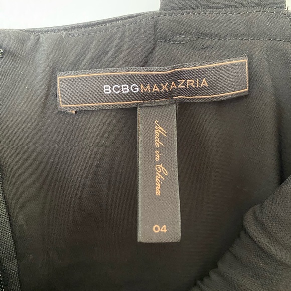 BCBG MaxAzria Black & White A-Line Mini Party Dress, Sz 4 - Picture 6 of 6